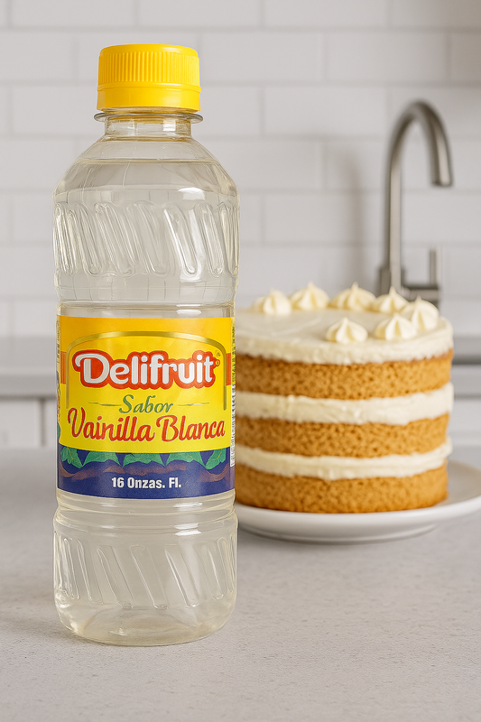 Delifruit Clear Vanilla Extract – Premium Flavor for Baking & Desserts - 16 oz