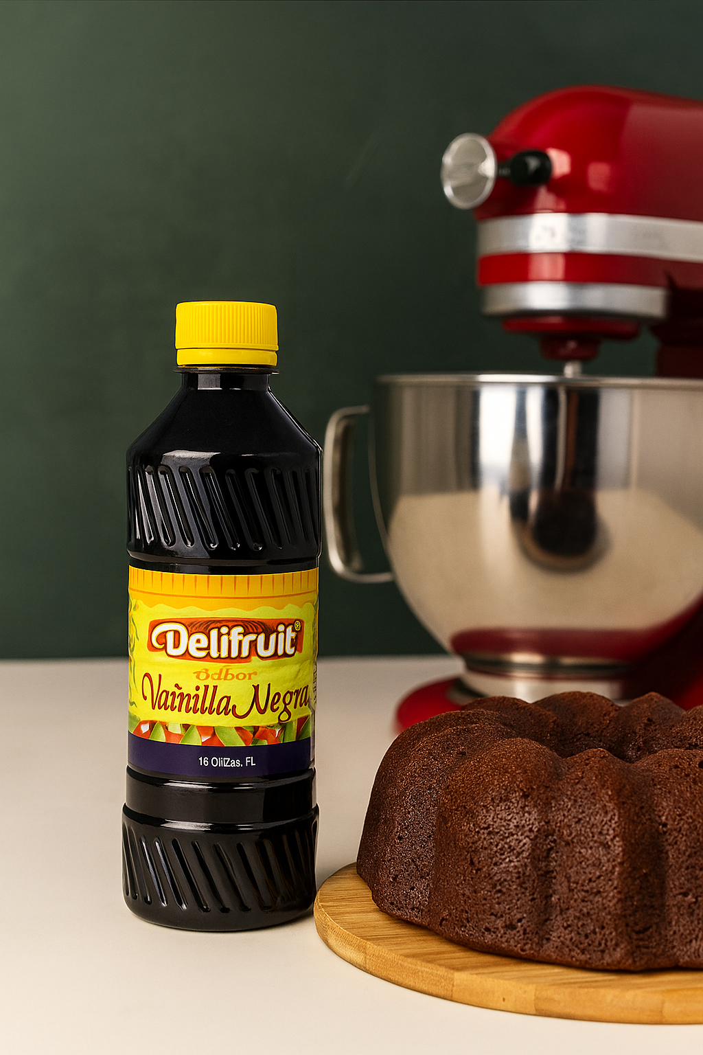 Delifruit Black Vanilla Extract – Premium Flavor for Baking & Desserts - 16 oz