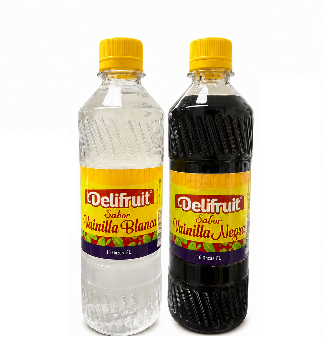 Delifruit Twin Pack – Vanilla Black & Clear 16 oz | Premium Dominican Flavor x2