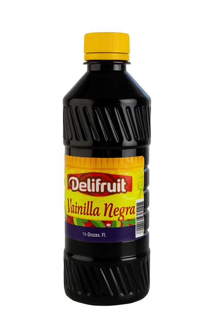 Delifruit Black Vanilla Extract – Premium Flavor for Baking & Desserts - 16 oz