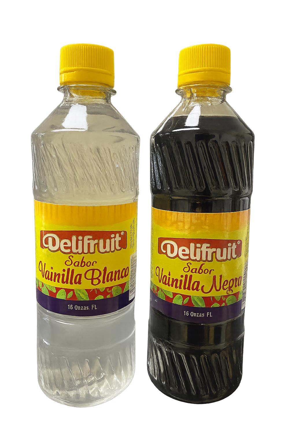 Delifruit Twin Pack – Vanilla Black & Clear 16 oz | Premium Dominican Flavor x2
