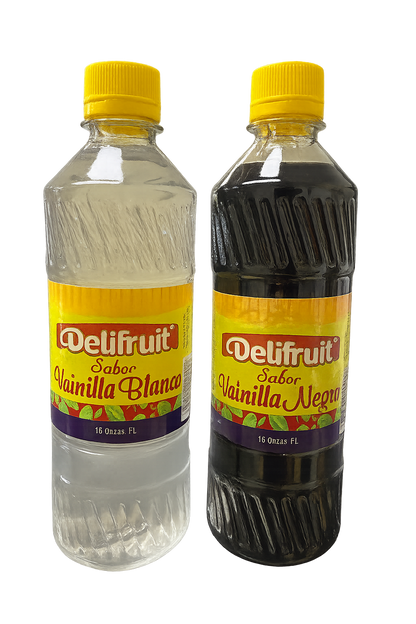 Delifruit Twin Pack – Vanilla Black & Clear 16 oz | Premium Dominican Flavor x2