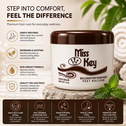 Miss Key Feet Balsam – Soothing Foot Care Cream (4 oz)