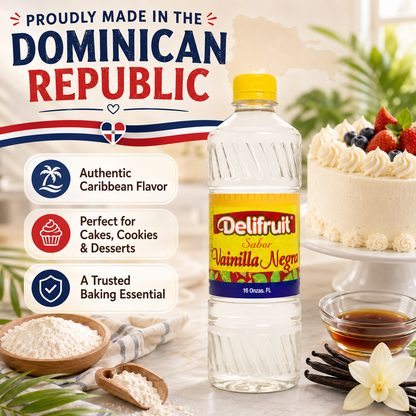 Delifruit Clear Vanilla Extract – Premium Flavor for Baking & Desserts - 16 oz